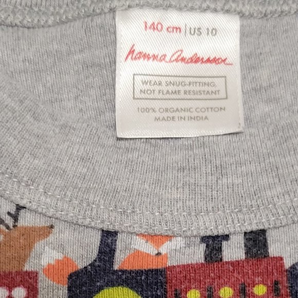 HANNA ANDERSSON Train Long John Pajama Set - 140 OR 10 (PRE-OWNED) - Picture 12 of 12
